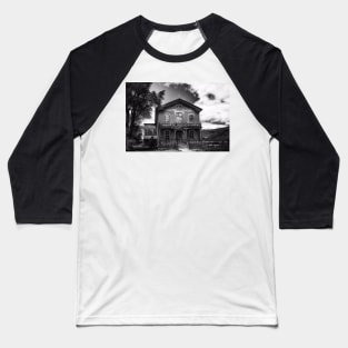 Hotel Meade - Black And White Baseball T-Shirt